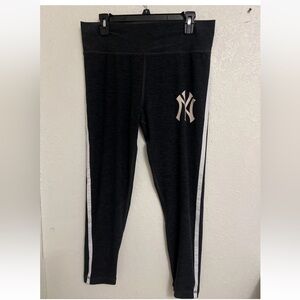 Conseps Sport Capri Leggings Womens XL Gray Stretch Side Striped Logo Pant